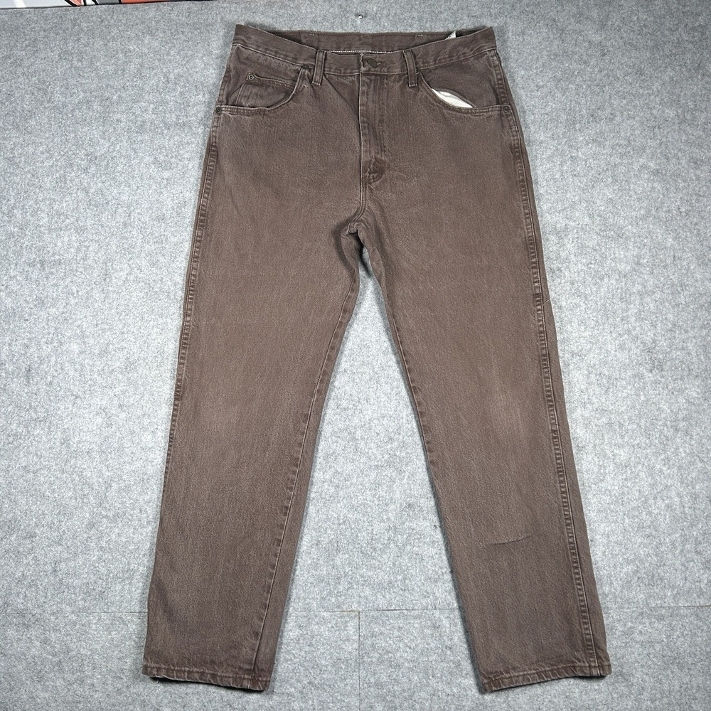 Vintage Wrangler denim jeans‎ men's size 34x30(32x29) Brown Straight leg 2000s